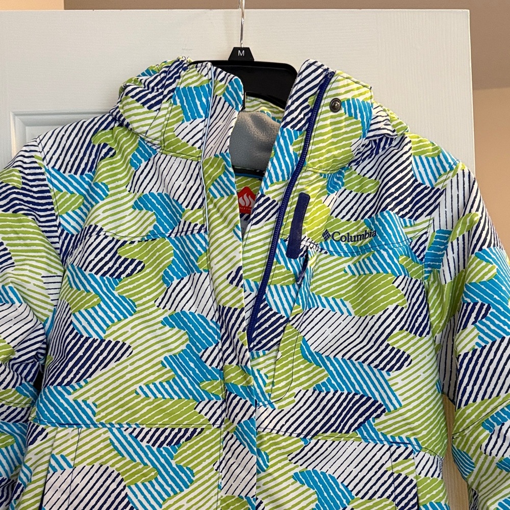 Columbia Blue and Green Patterned Jacket